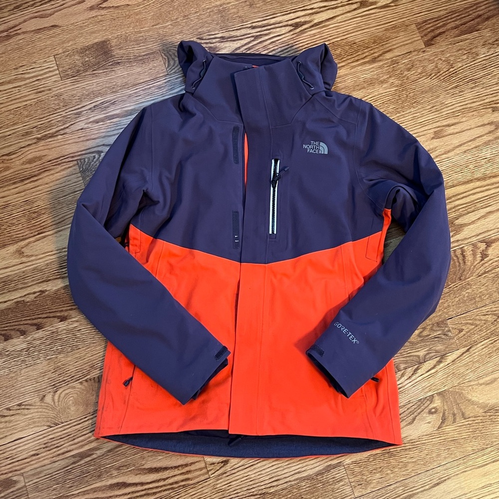The Northface women’s Apex GoreTex jacket purple/orange